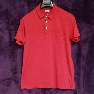 Two tone Red Levi polo